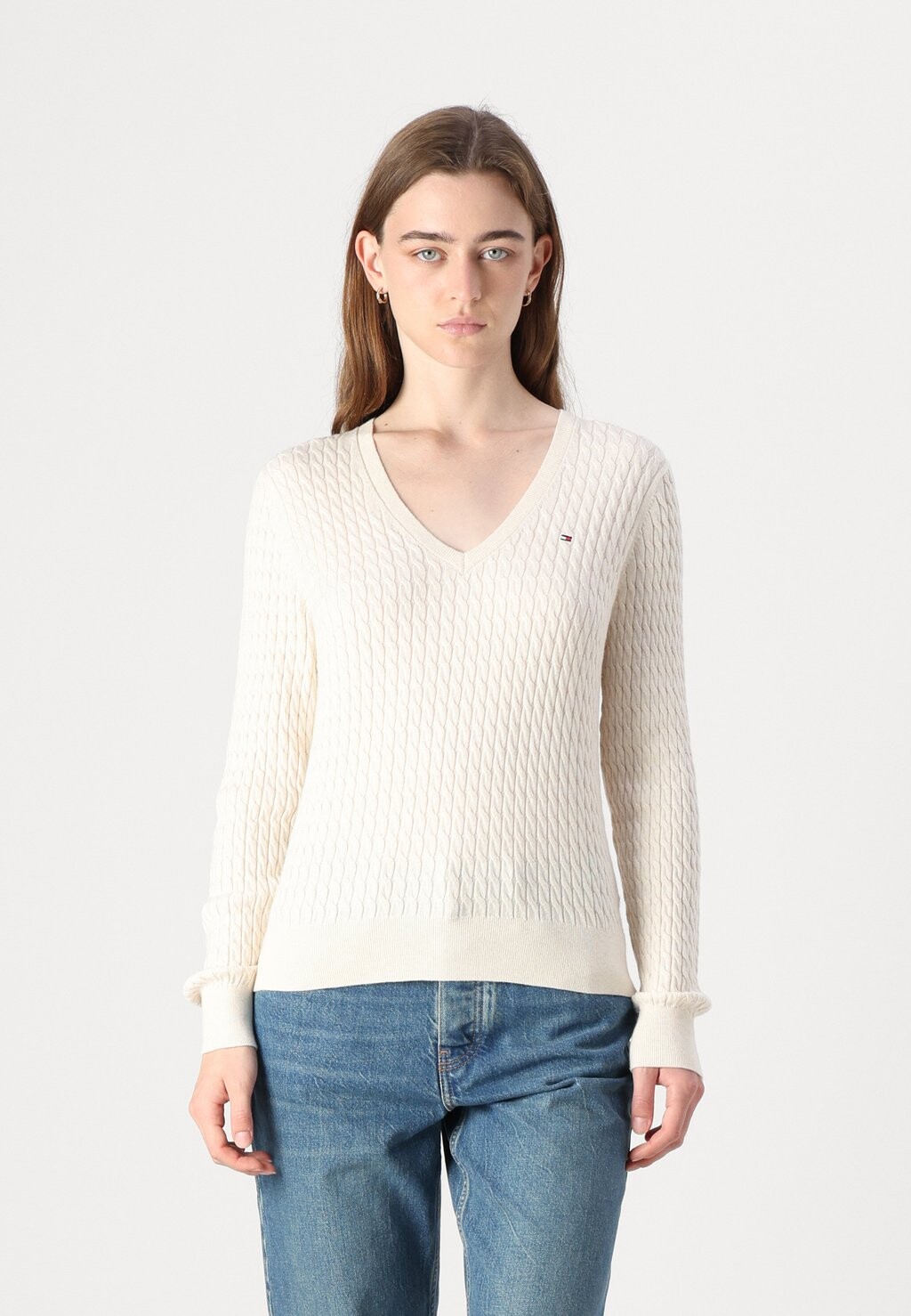 

Джемпер CABLE Tommy Hilfiger, бежевый