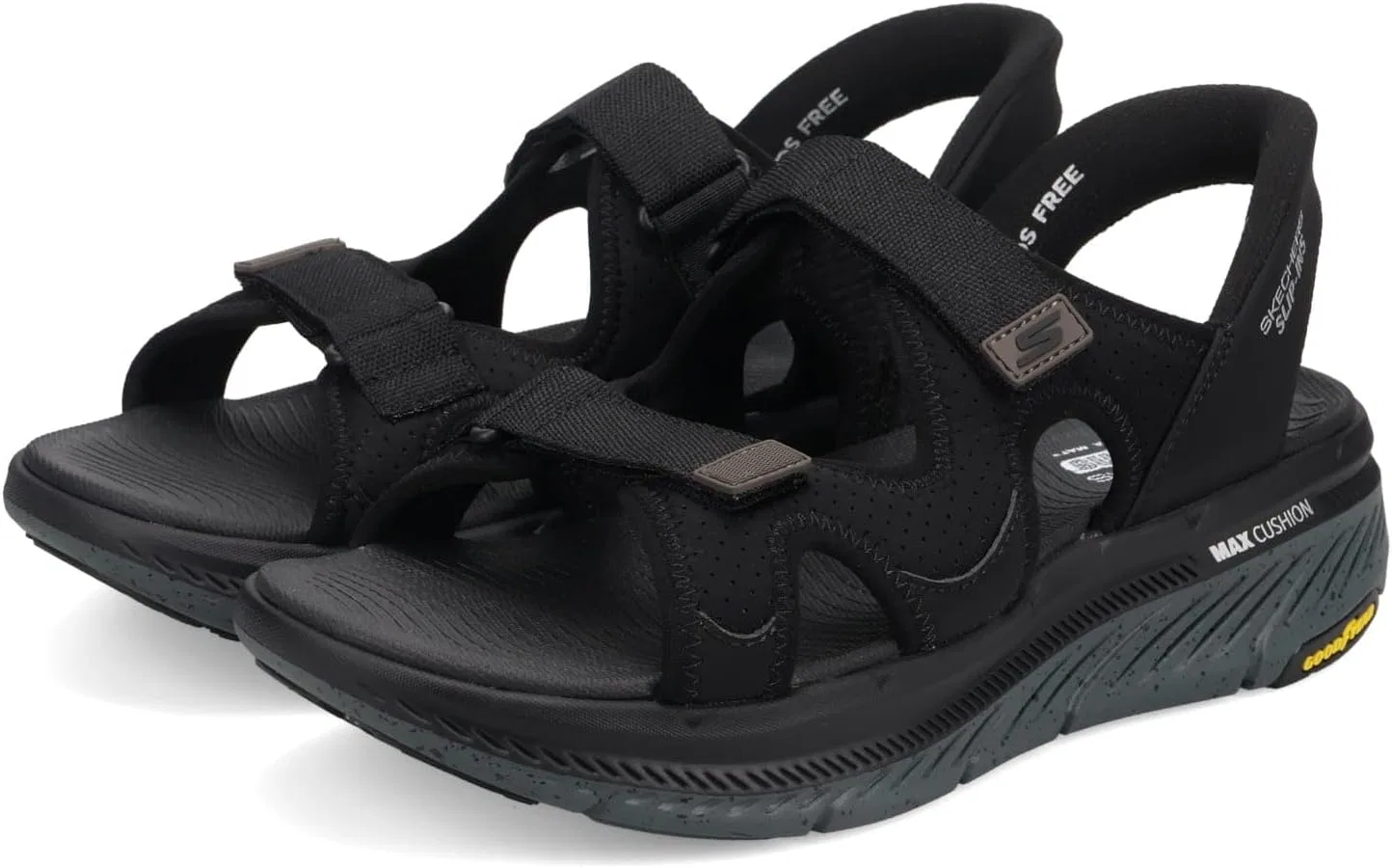 Мужские сандалии Skechers Hands Free Slip-ins Max Cushioning Premier 2.0 Julian Sandal Sports Sandals, Soot.