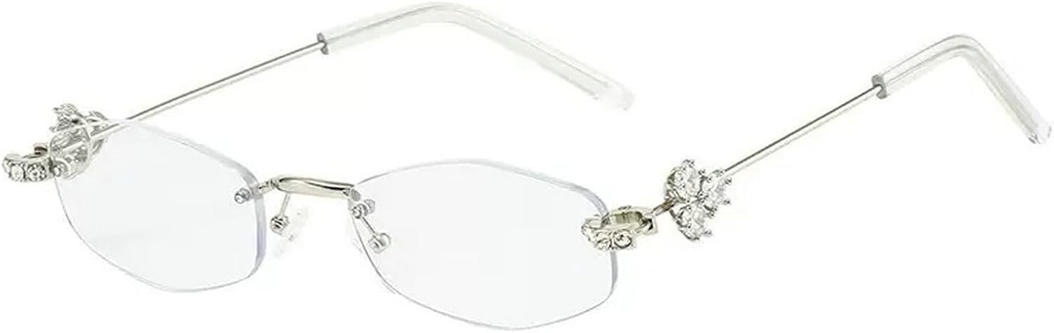 

Солнцезащитные очки без оправы с многоугольными линзами для женщин, с блестками, 2025 год, роскошные модные очки с бриллиантами для леди, ретро-очки с блестками mincl, C5