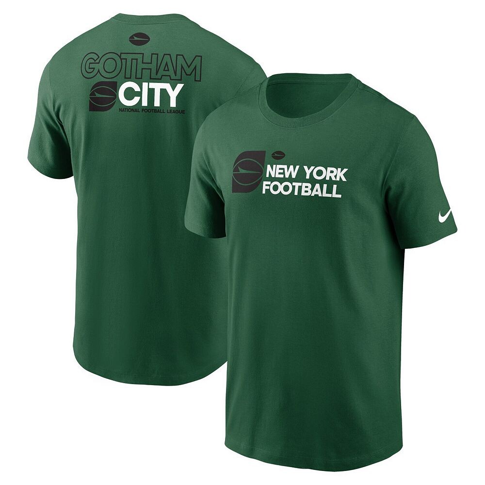 

Мужская зеленая футболка с контуром Nike New York Jets, цвет Jet Green