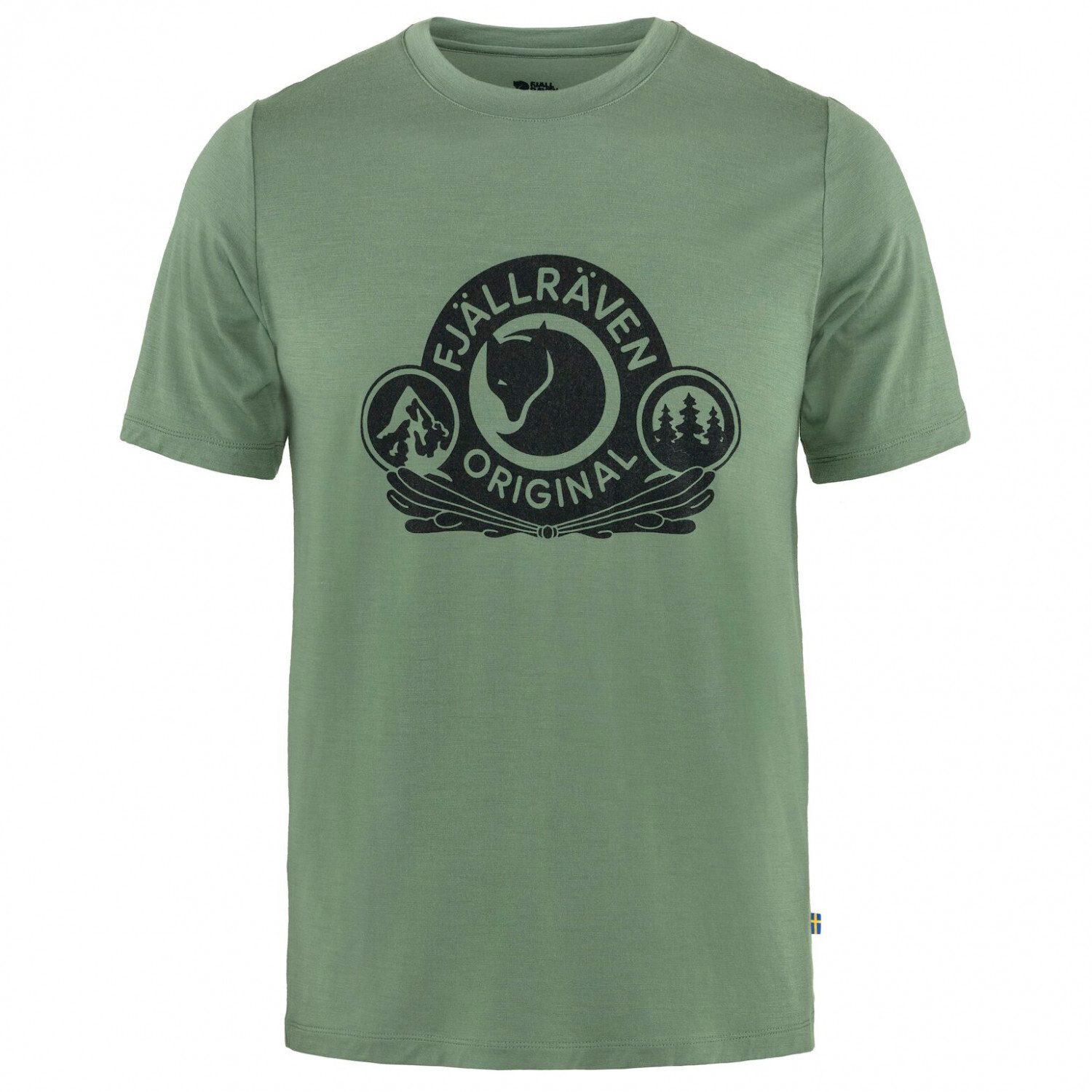 

Рубашка из мериноса Fjällräven Abisko Wool Classic S/S, цвет Patina Green