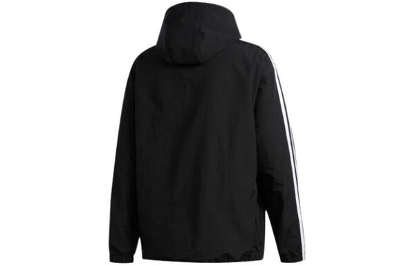Толстовка adidas originals Contrasting Colors Stripe Half Zipper Hooded Jacket Black, мультиколор — фото 2