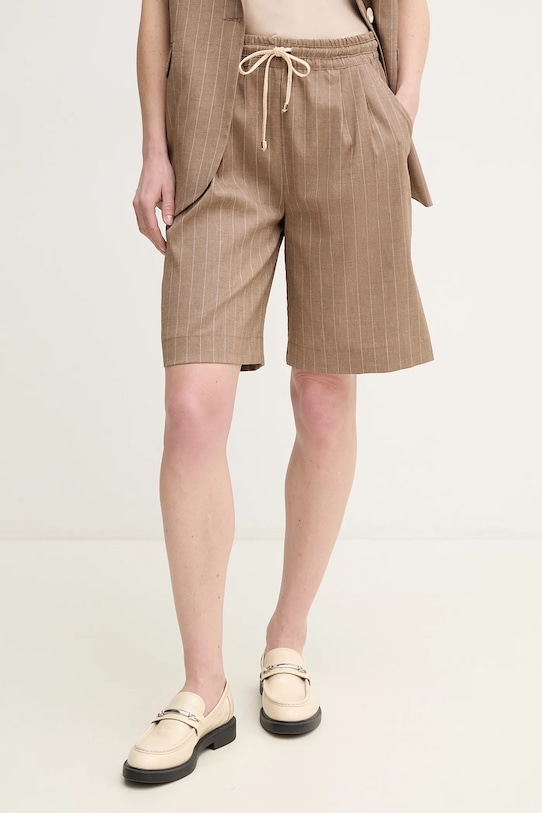 

Шорты с добавлением льна SOLANGE La Petite Française, бежевый