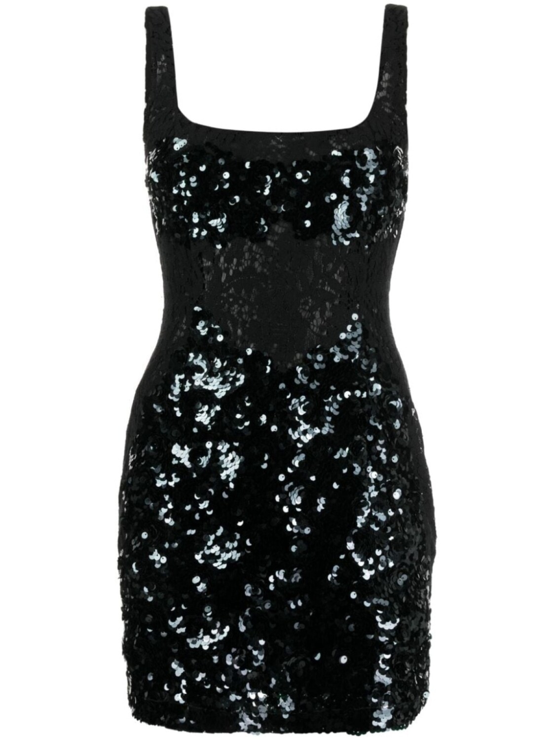 

Платье мини с пайетками Cynthia Rowley, черный