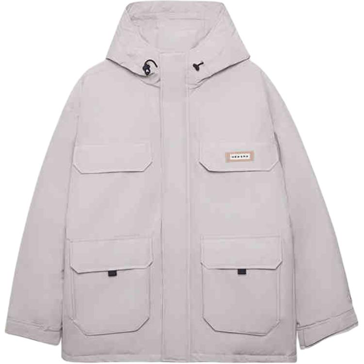 

New Era Куртка пуховая унисекс серая белая, Gray White