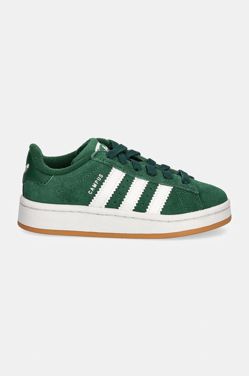 Детские замшевые кроссовки adidas Originals CAMPUS 00s EL C, зеленый — фото 3
