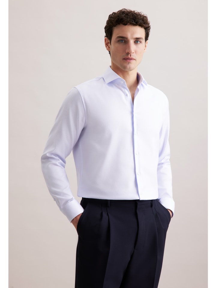 

Деловая рубашка, стандартного размера, светло-голубого цвета Seidensticker