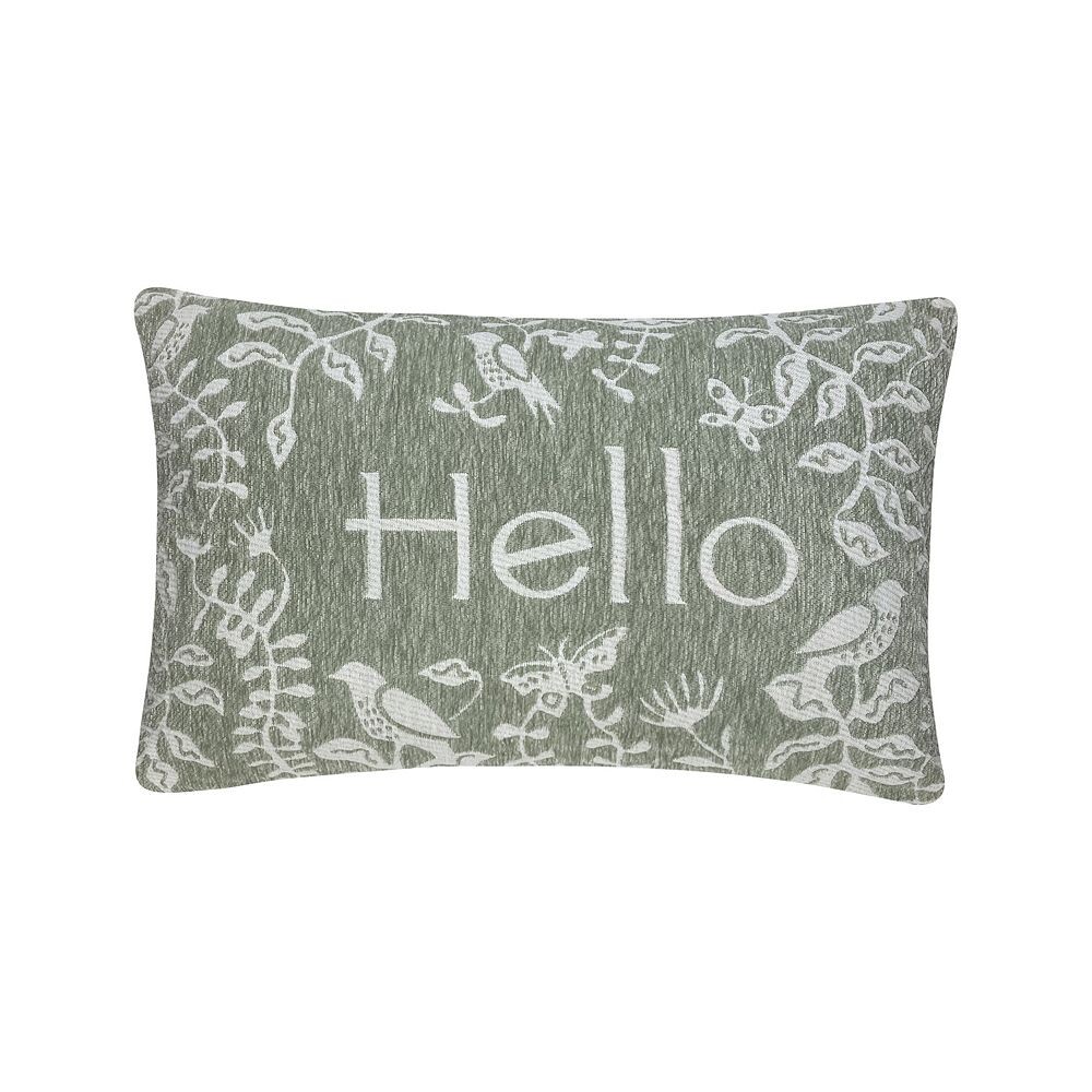 

Декоративная подушка Sonoma Goods For Life Green Flowery Spring Hello, зеленый