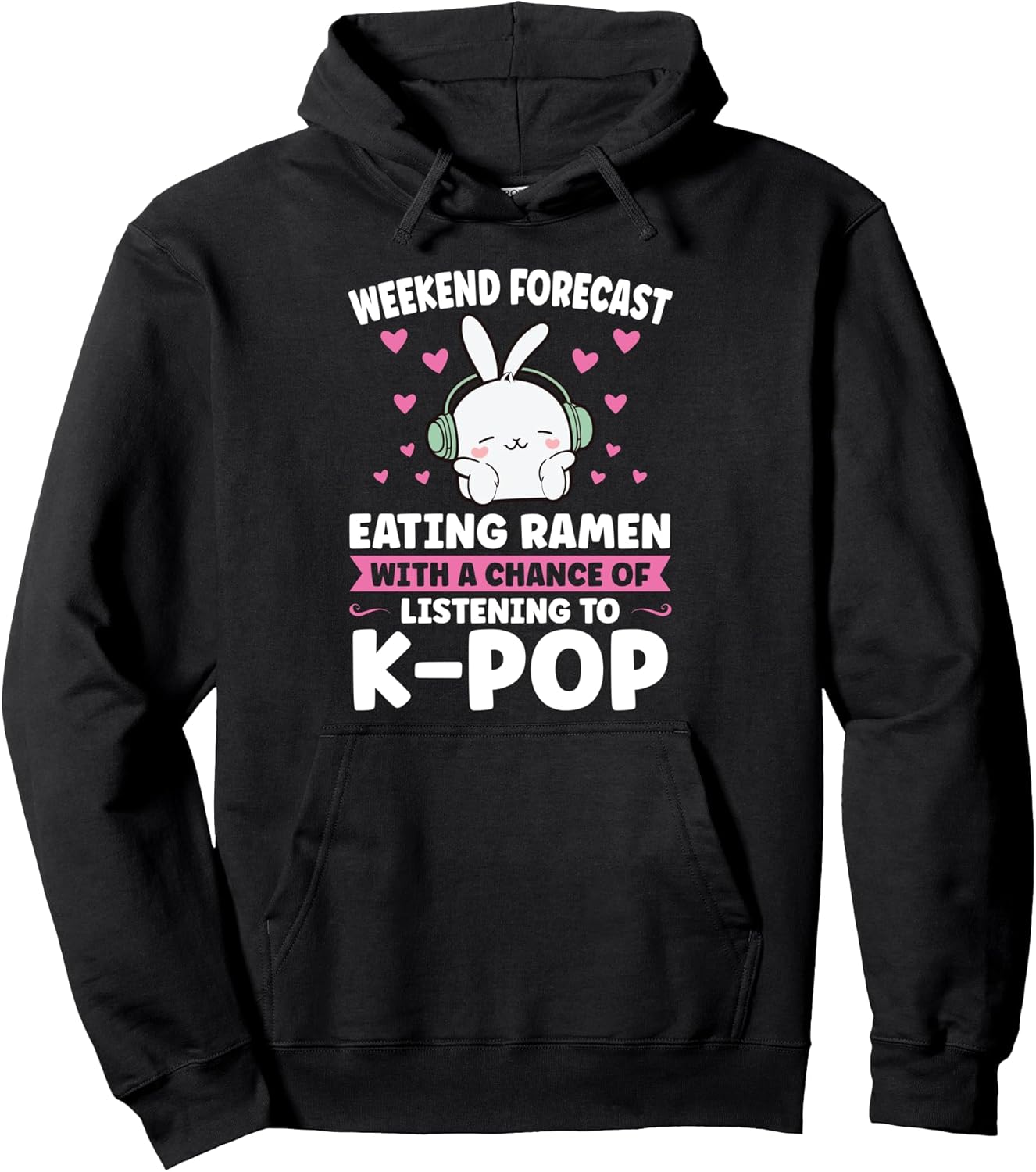 

Толстовка, Девушка из K-POP-сцены ест рамен, слушая K-POP в толстовке K-Pop Fans & K-Pop Merchandise Gifts, черный