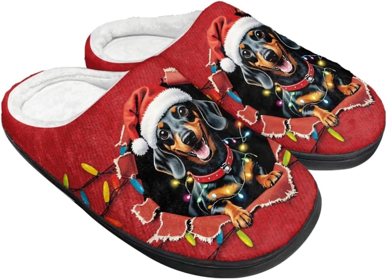 

Уютные пушистые домашние тапочки для женщин и мужчин, закрытые плоские плюшевые хлопковые тапочки для дома, мягкая нескользящая резиновая подошва, тапочки для дома и улицы Wanzuoeng, черный/красный