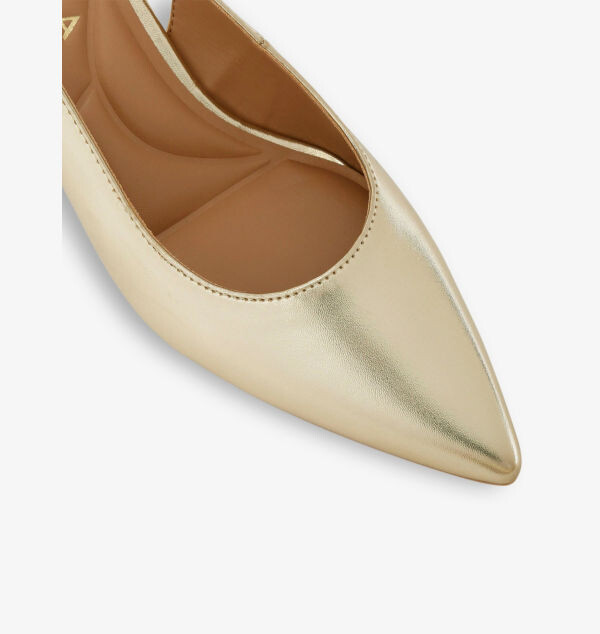 Туфли Allegra из искусственной кожи на каблуке с открытой пяткой Carvela, золотой — фото 3