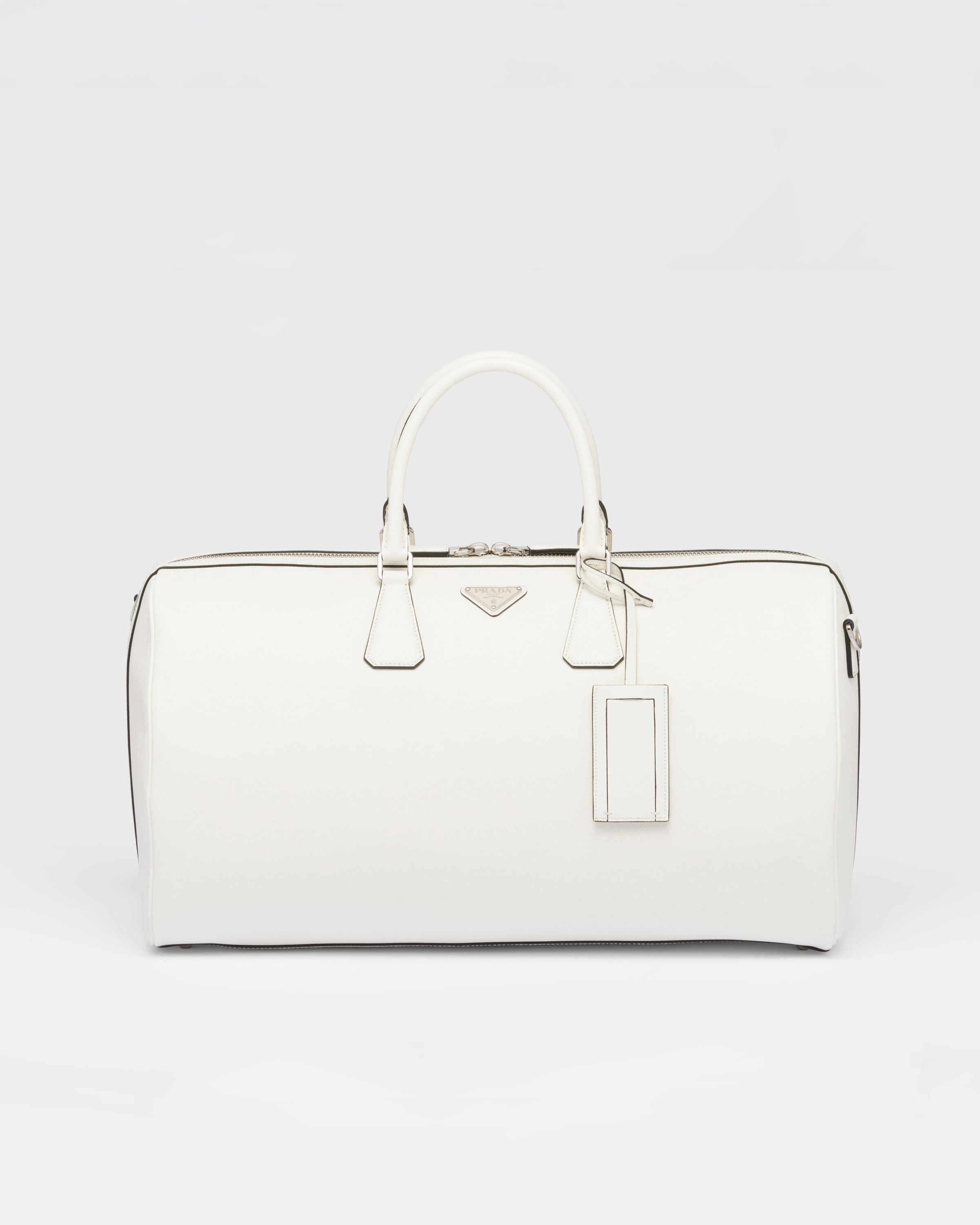 

Дорожная сумка из сафьяновой кожи Prada, белый