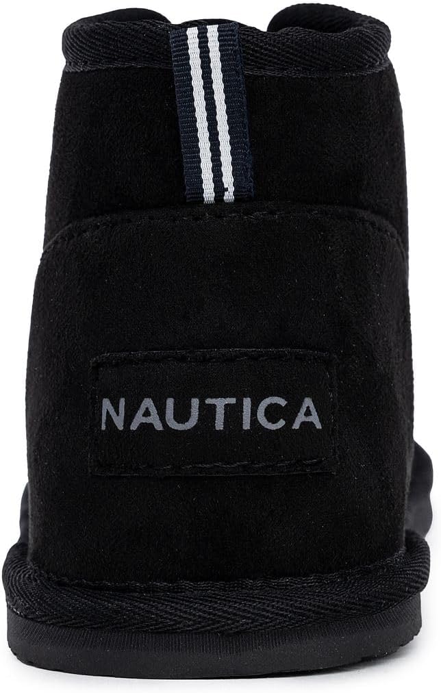 Зимние мужские ботинки Nautica - утепленные мехом Шерпа, шнурованные, для холодной погоды, теплые домашние и обувь, удобные и уютные сапожки, черный — фото 3