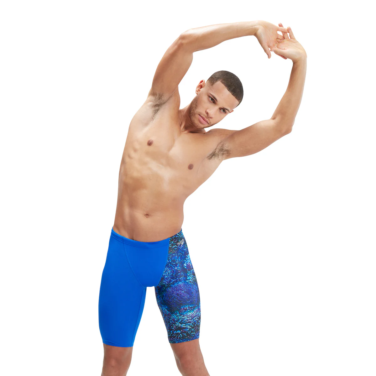 

Мужской плавательный костюм Allover Digi V-Cut Jammer Speedo, синий