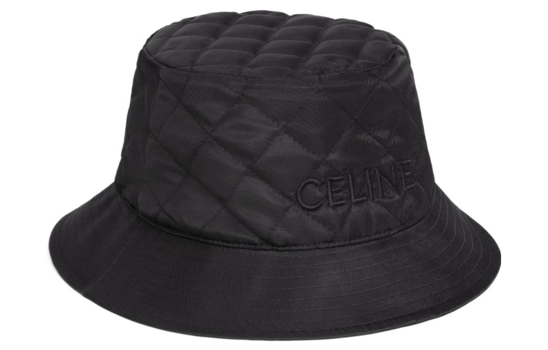 Ковшовая шляпа с логотипом из легкого нейлона CELINE, черная — фото 2