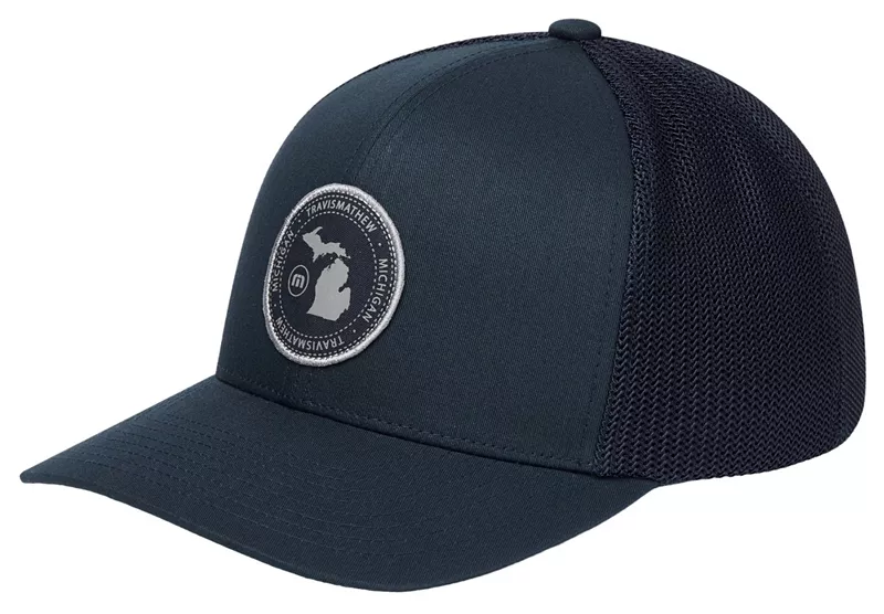 

Мужская кепка для гольфа TravisMathew Sunset Clap 2.0 MI State Fit, темно-синий