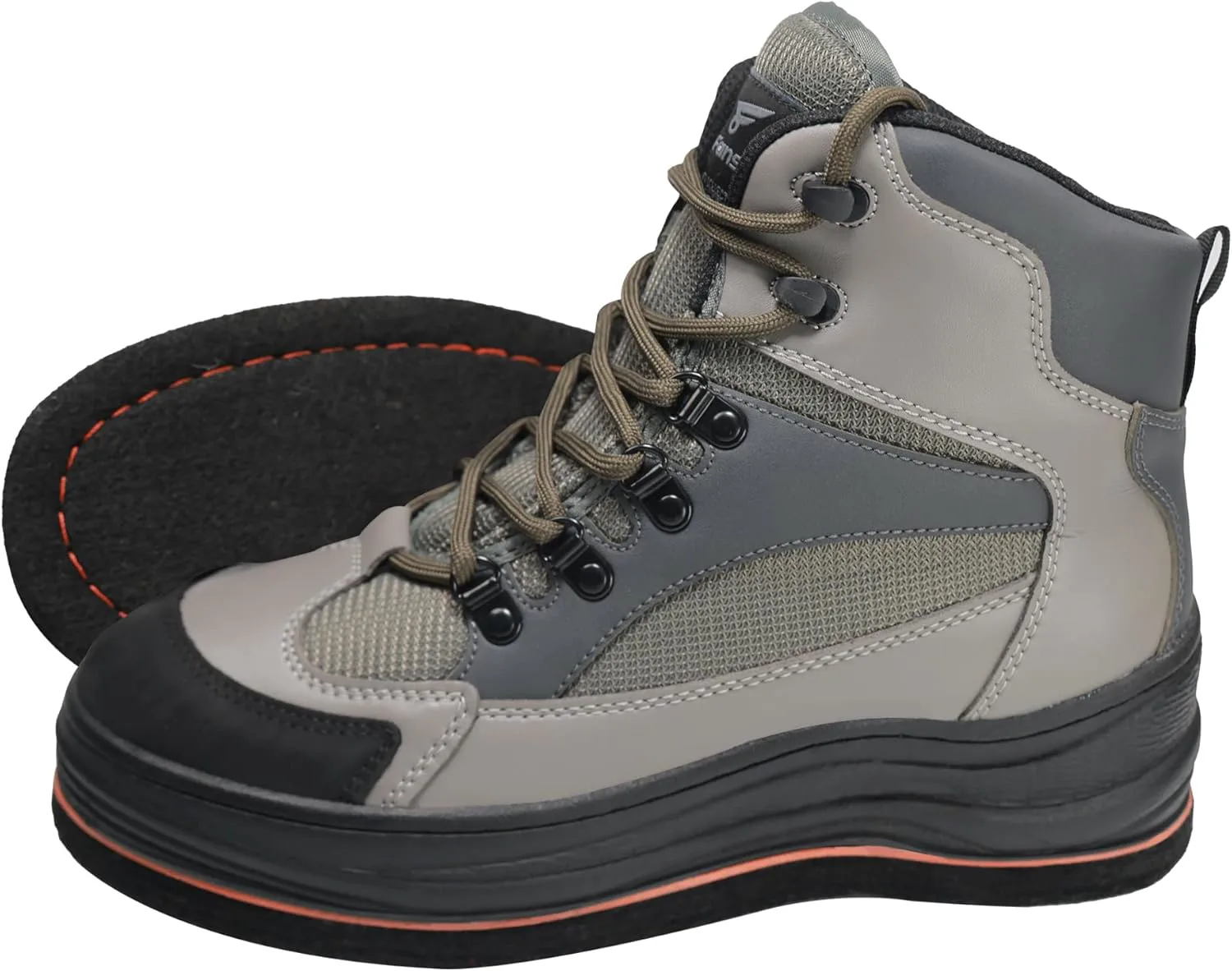 

Мужские болотные сапоги 8 Fans с подошвой из войлока против скольжения, высокая комфортность для рыбаков, идеально подходят для нахлыстовой рыбалки, серый