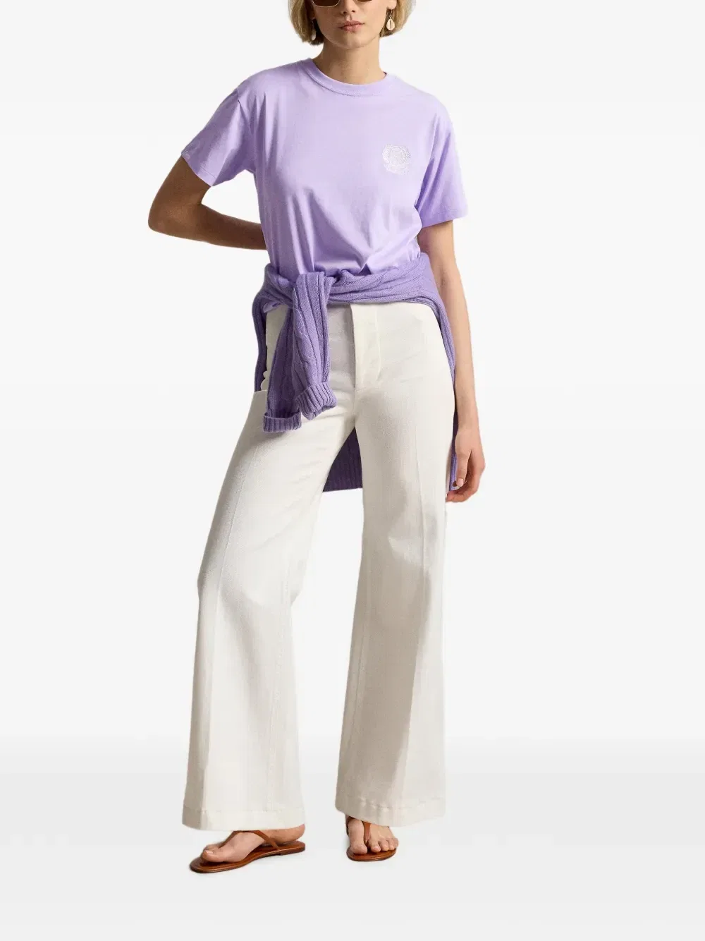 Футболка Wimbledon с вышивкой POLO RALPH LAUREN, фиолетовый — фото 2