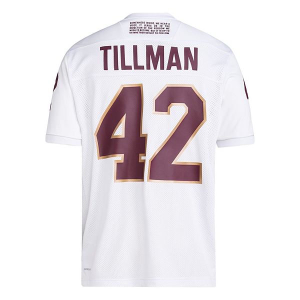 Футболка Arizona State Sun Devils Pat Tillman #42 белая Adidas — фото 4