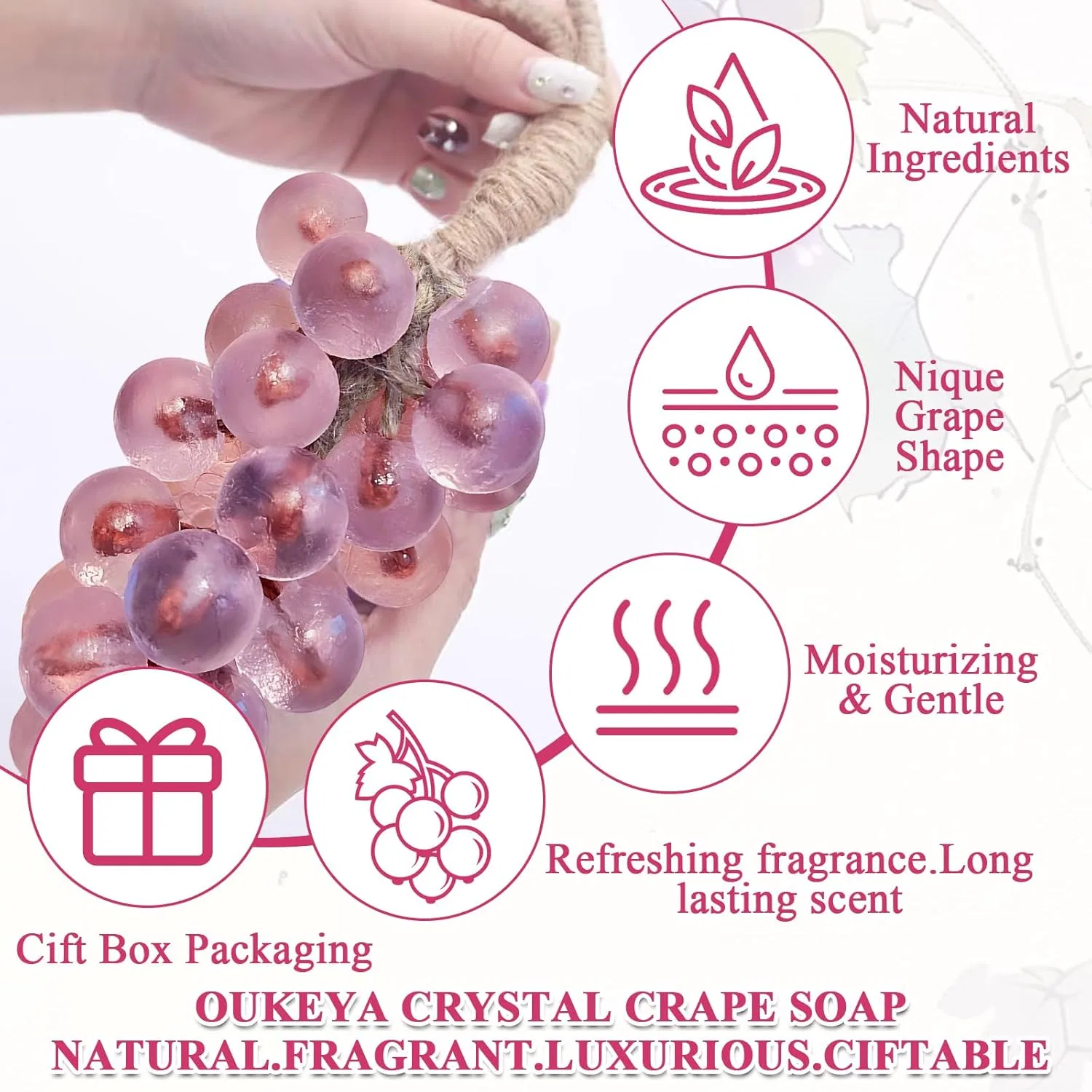 Мыло Grape Soap с ароматом винограда Eniyou — фото 3