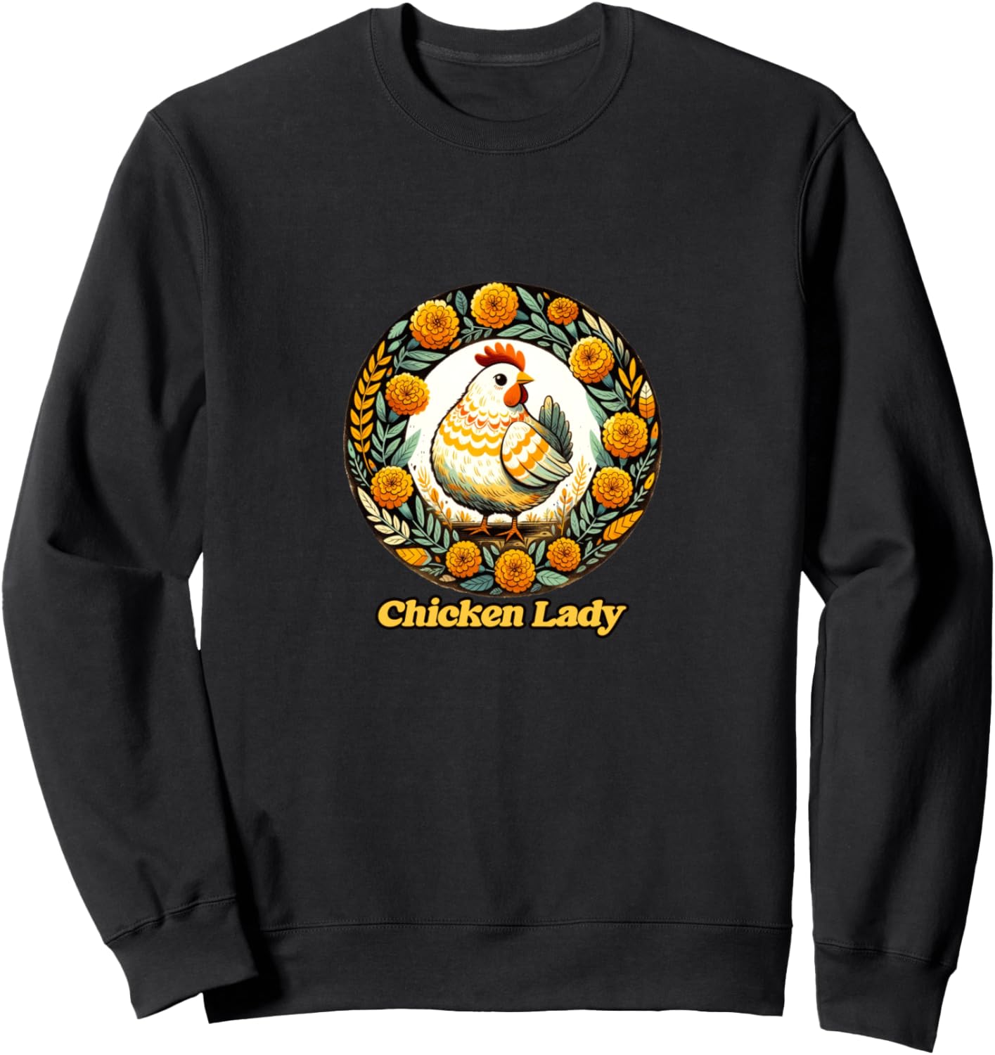 

Ретро-толстовка с изображением курицы Chicken Lady Retro Roosters Snugg, черный