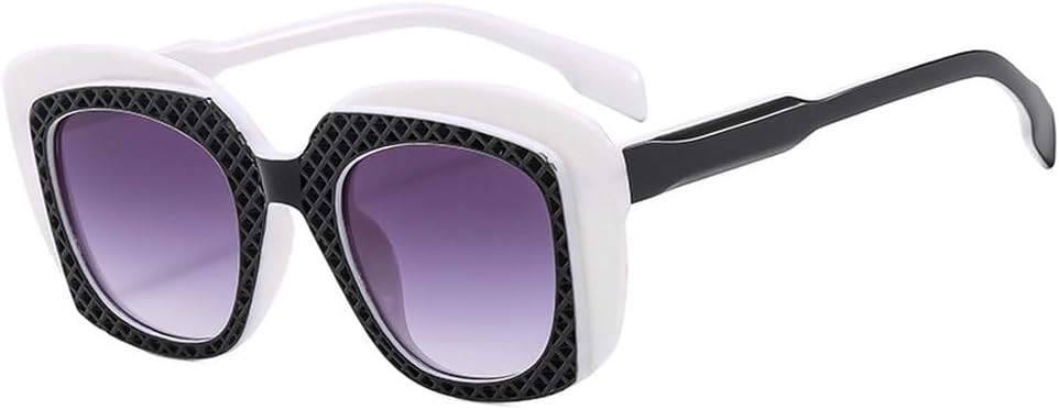 

Двухцветные солнцезащитные очки в стиле хип-хоп для женщин, модные градиентные очки, защита от УФ-излучения UV400, квадратные солнцезащитные очки для мужчин, уникальные солнцезащитные очки HYYZZC, Black White Gray