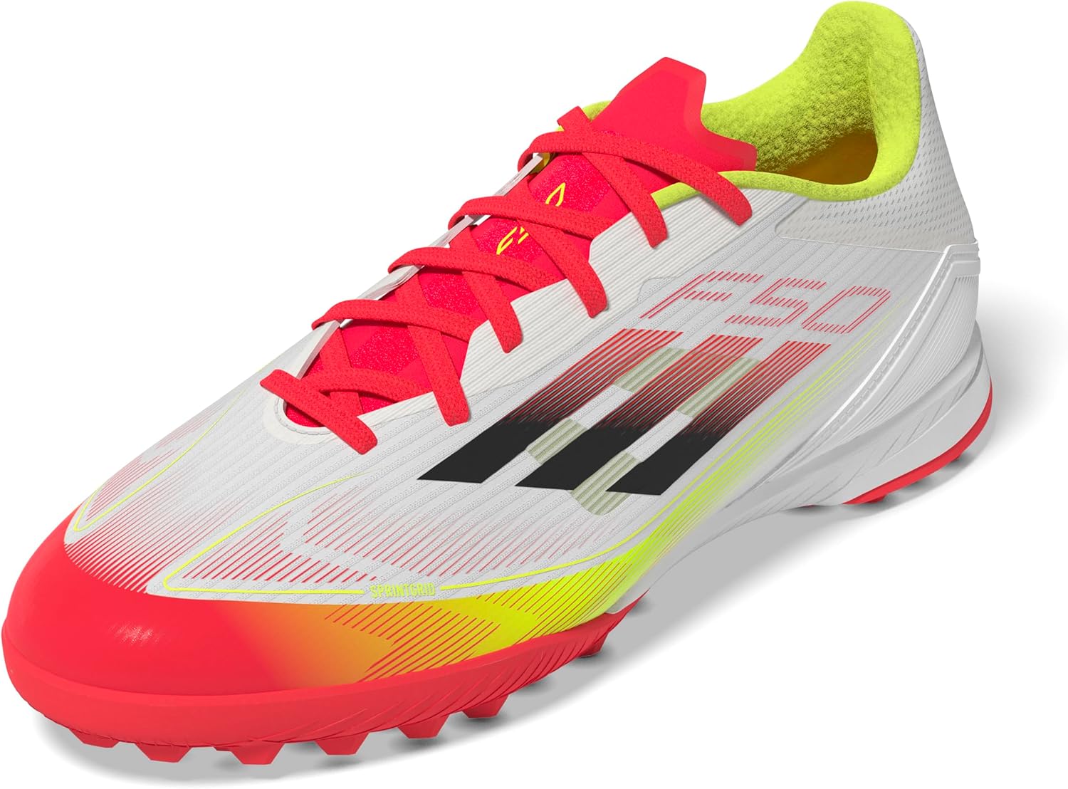 

Футбольные бутсы adidas для взрослых унисекс F50 League Turf, белый/черный/желтый