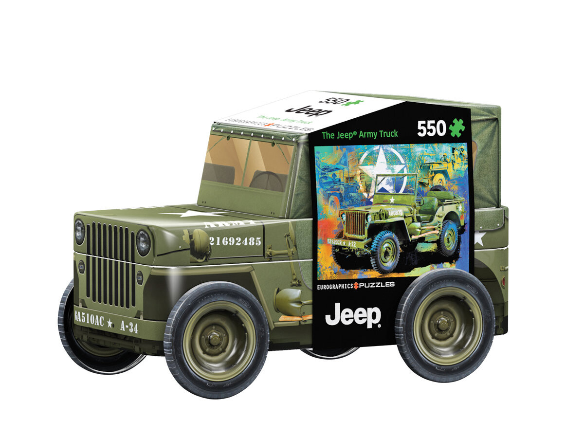 

Еврографика, пазл, Жестяная банка Military Jeep, 550 шт. EuroGraphics