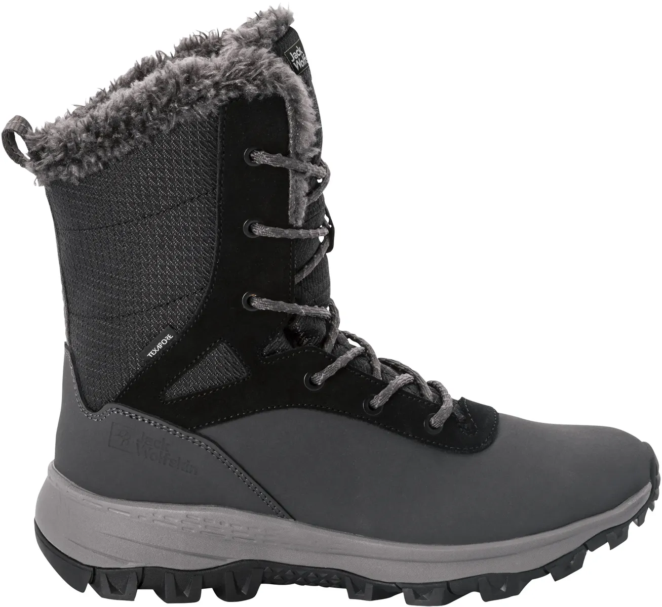 Зимние уличные ботинки Jack Wolfskin "EVERQUEST TEXAPORE SNOW HIGH W", водонепроницаемые и согревающие, цвет Phantom-Black — фото 2