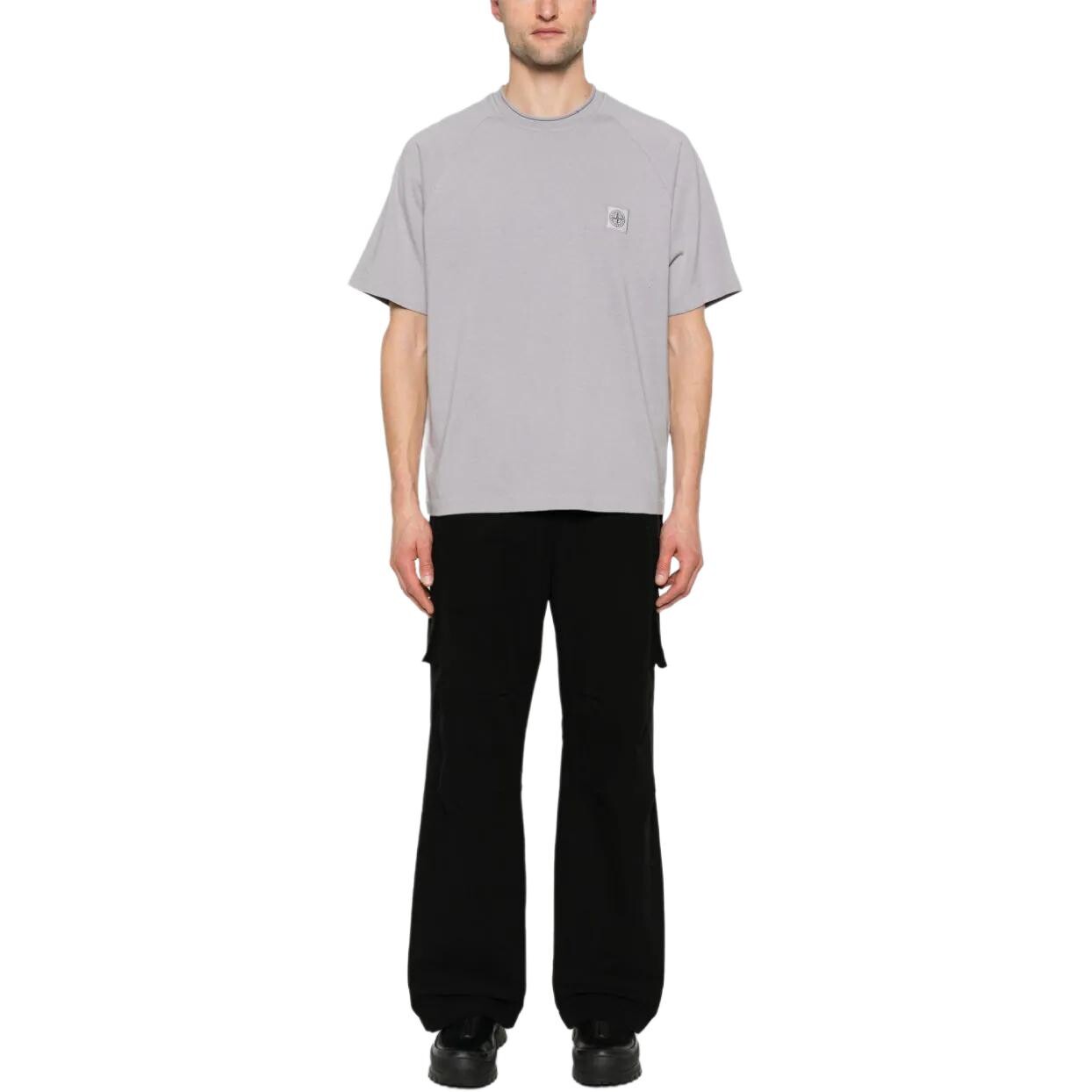 Футболка мужская фиолетовая Stone Island, фиолетовый — фото 3