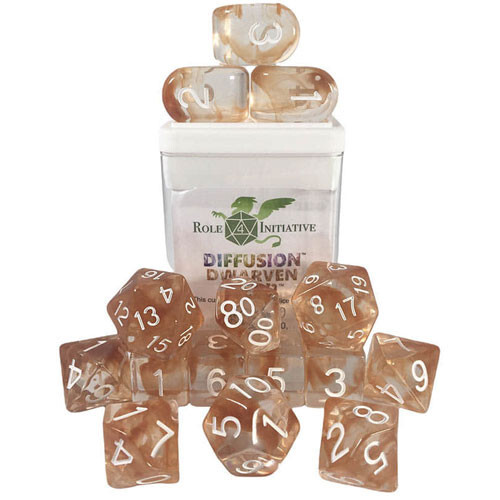 

Аксессуары Role 4 Initiative R4I Dice w/ Arch'd4: Diffusion - Dwarven Mead w/ White (15)