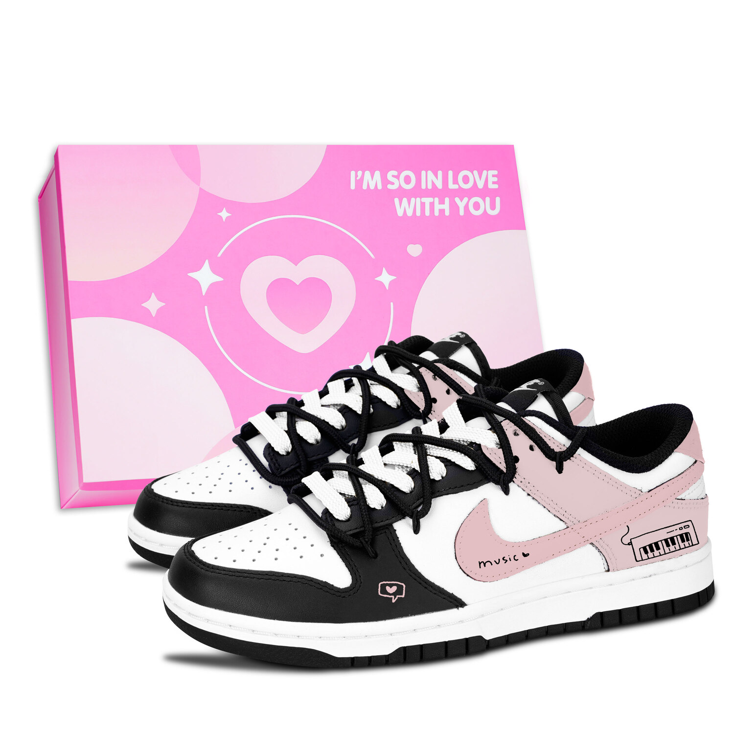 

Nike Dunk Black White, городской шикарный стиль, устойчивость к скольжению, устойчивость к истиранию, легкая амортизация, низкий верх