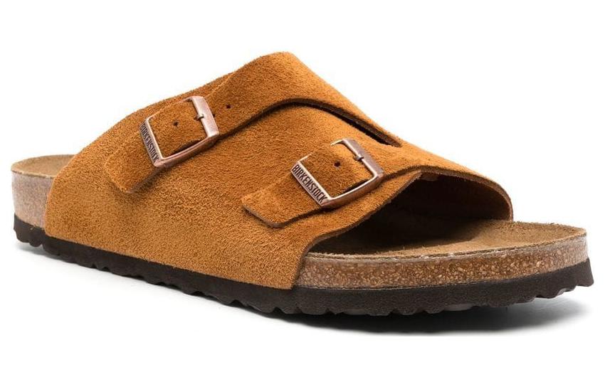 Тапочки (WMNS) Birkenstock Zrich Suede Leather 'Mink' 1023842, коричневый — фото 2