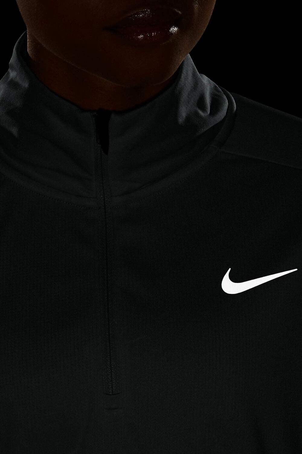 Беговая футболка Dri Fit Pacer с молнией 1/4 Nike, серый — фото 4