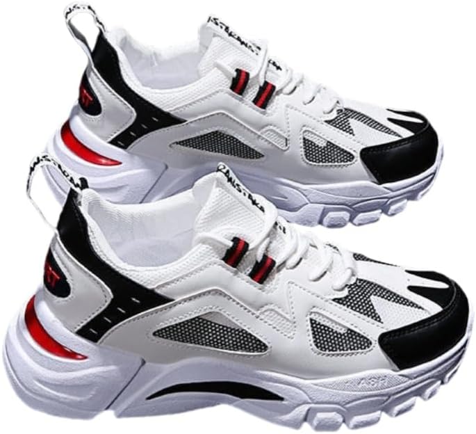 

Мужские дышащие кроссовки из сетки в уличном стиле - удобные для бега, скалолазания и походов с легкой поддержкой Clolinde, белый