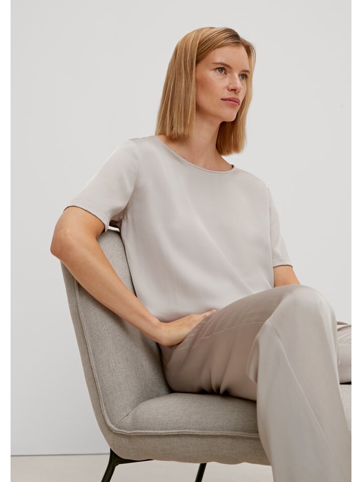 

Блуза comma Bluse kurzarm, бежевый