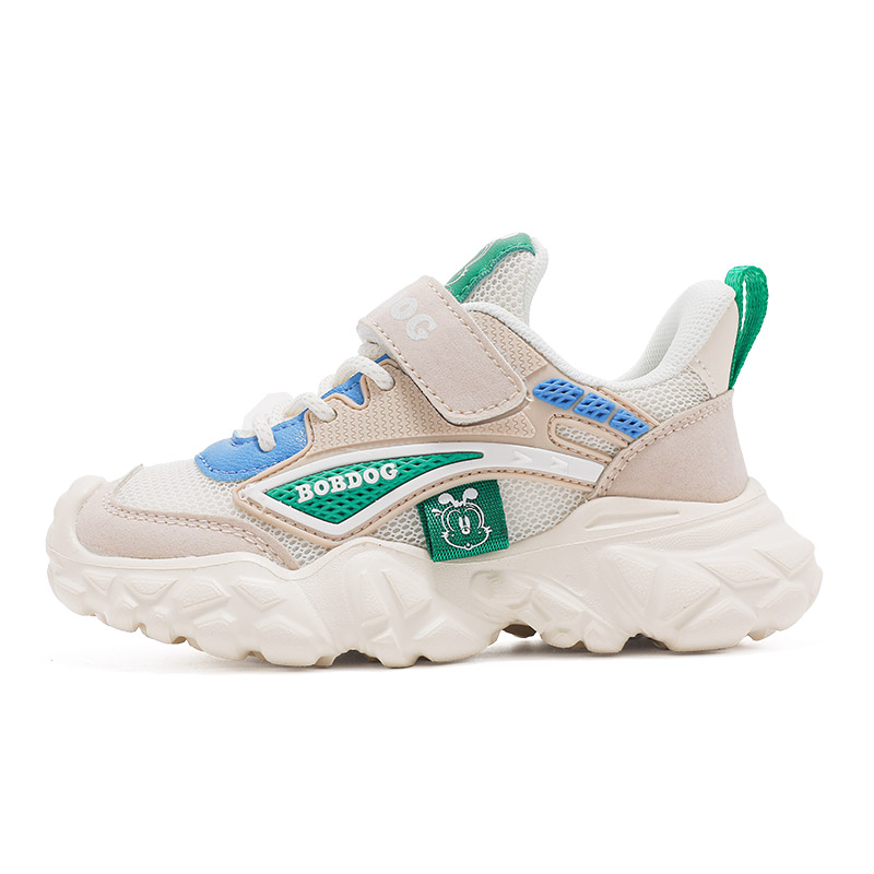 

Нескользящие сбалансированные низкие детские кроссовки для повседневной носки BOBDOG, бежевый