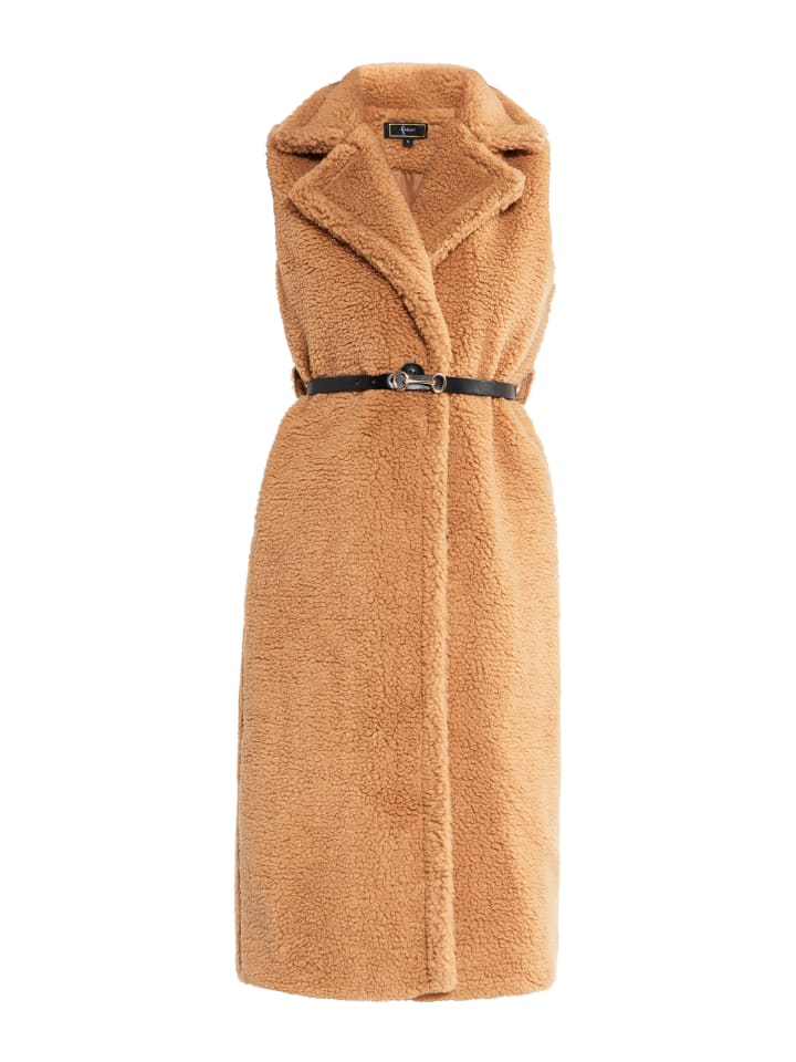 

Faina Женский жилет верблюжьего цвета