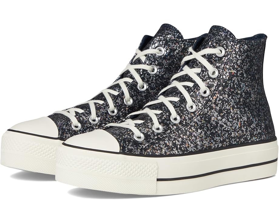 

Кроссовки Converse Chuck Taylor All Star High Top Platform Shinefetti Sneaker, цвет Into the Void/Egret/Black