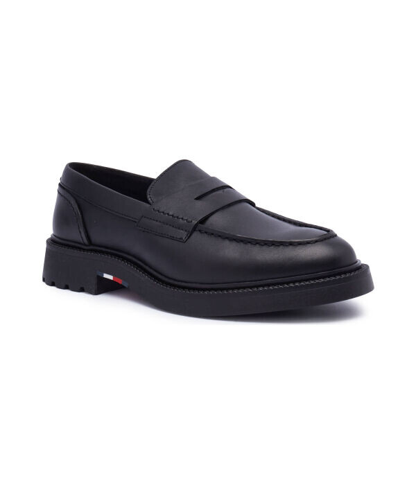

Лоферы кожаные Tommy Hilfiger, черный
