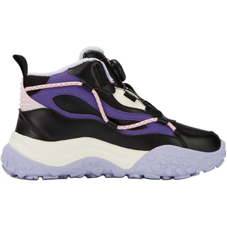 FILA KIDS Нескользящие и износостойкие теплые детские ботинки среднего размера, черные — фото 2