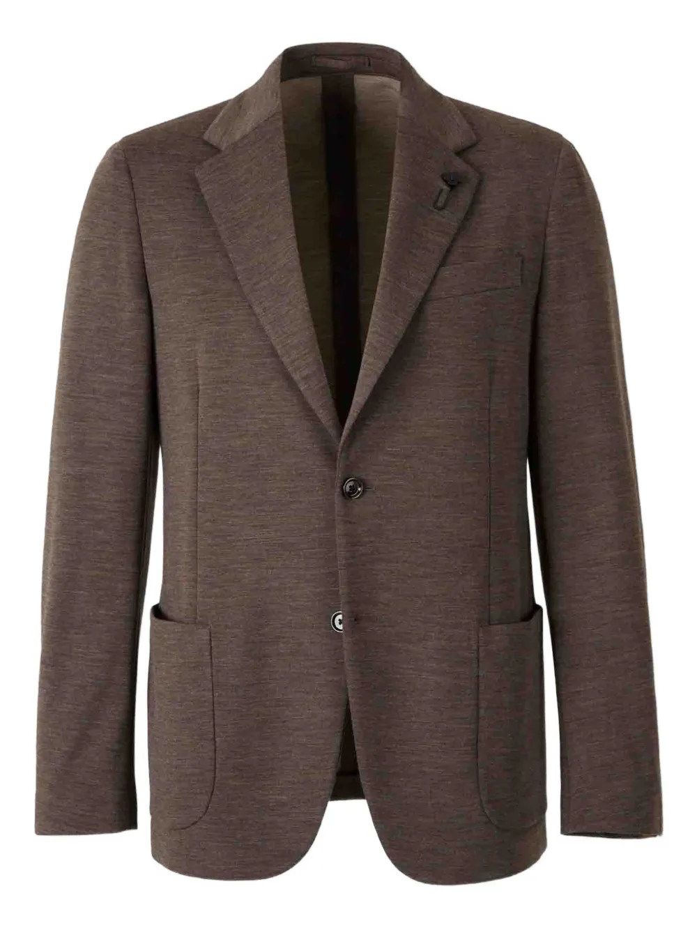 

Однобортный шерстяной пиджак Lardini, коричневый