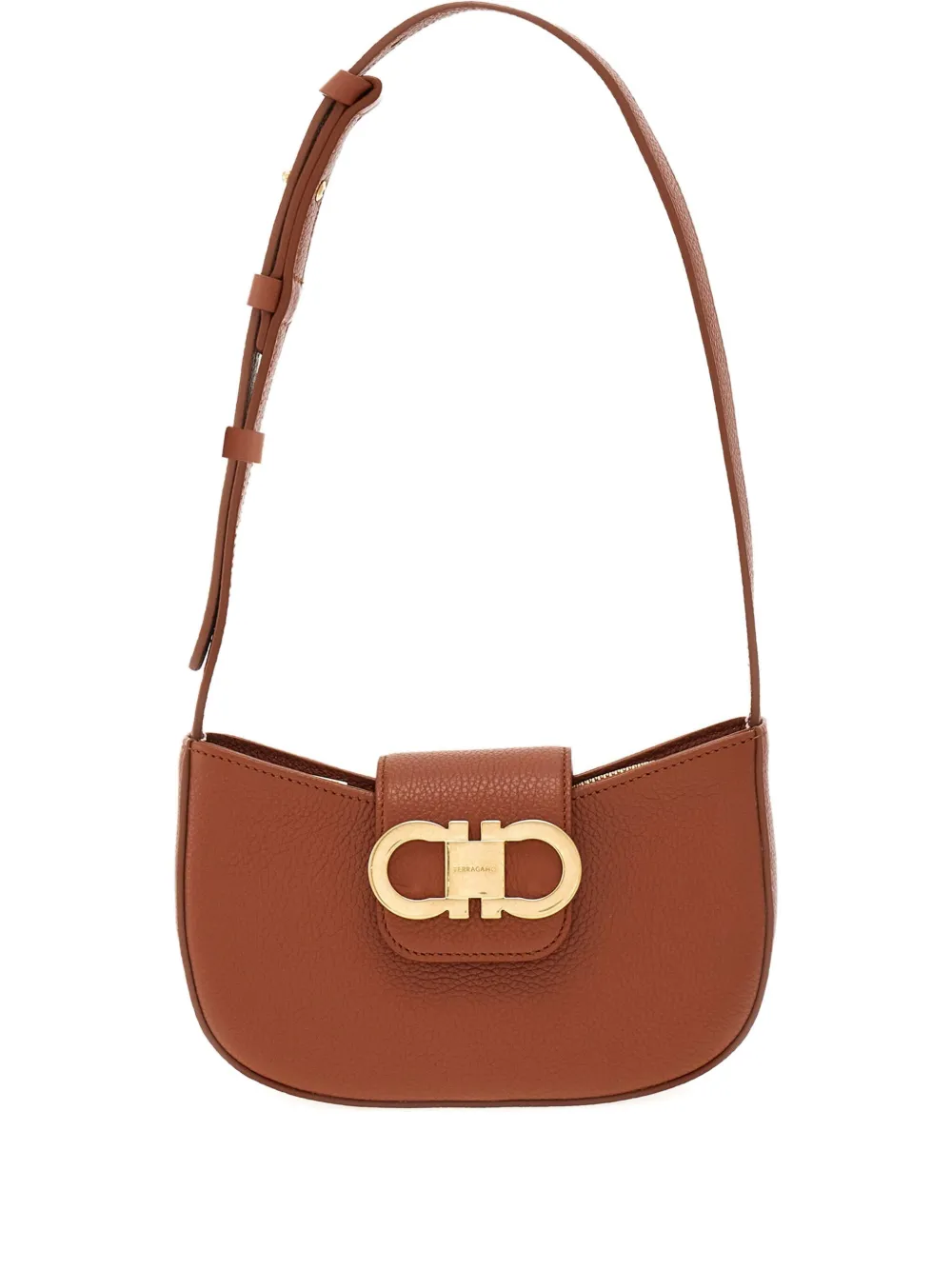 

Мини-сумка Double Gancini Ferragamo, коричневый