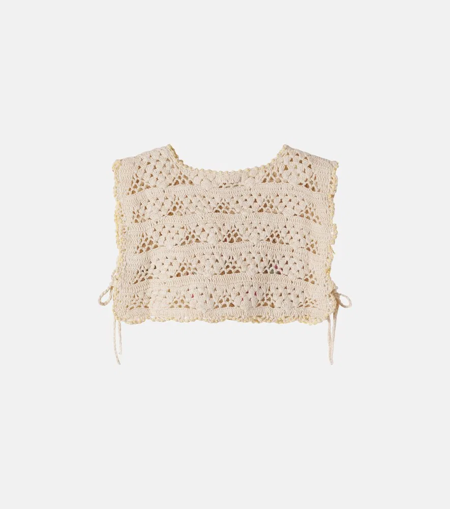 Вязаный хлопковый топ Анаис Bebe Organic, белый — фото 2