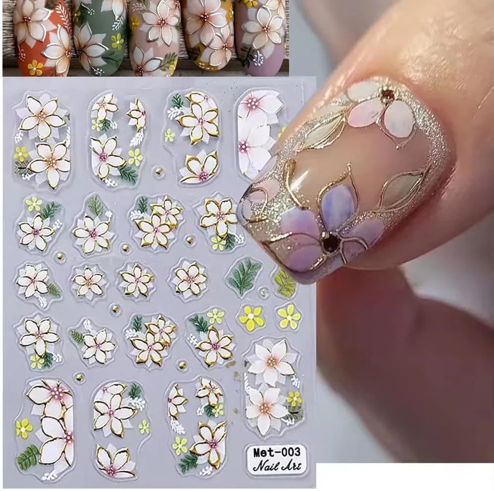 Самоклеящиеся 3D-стикеры для ногтей с цветами Missjelly — фото 2