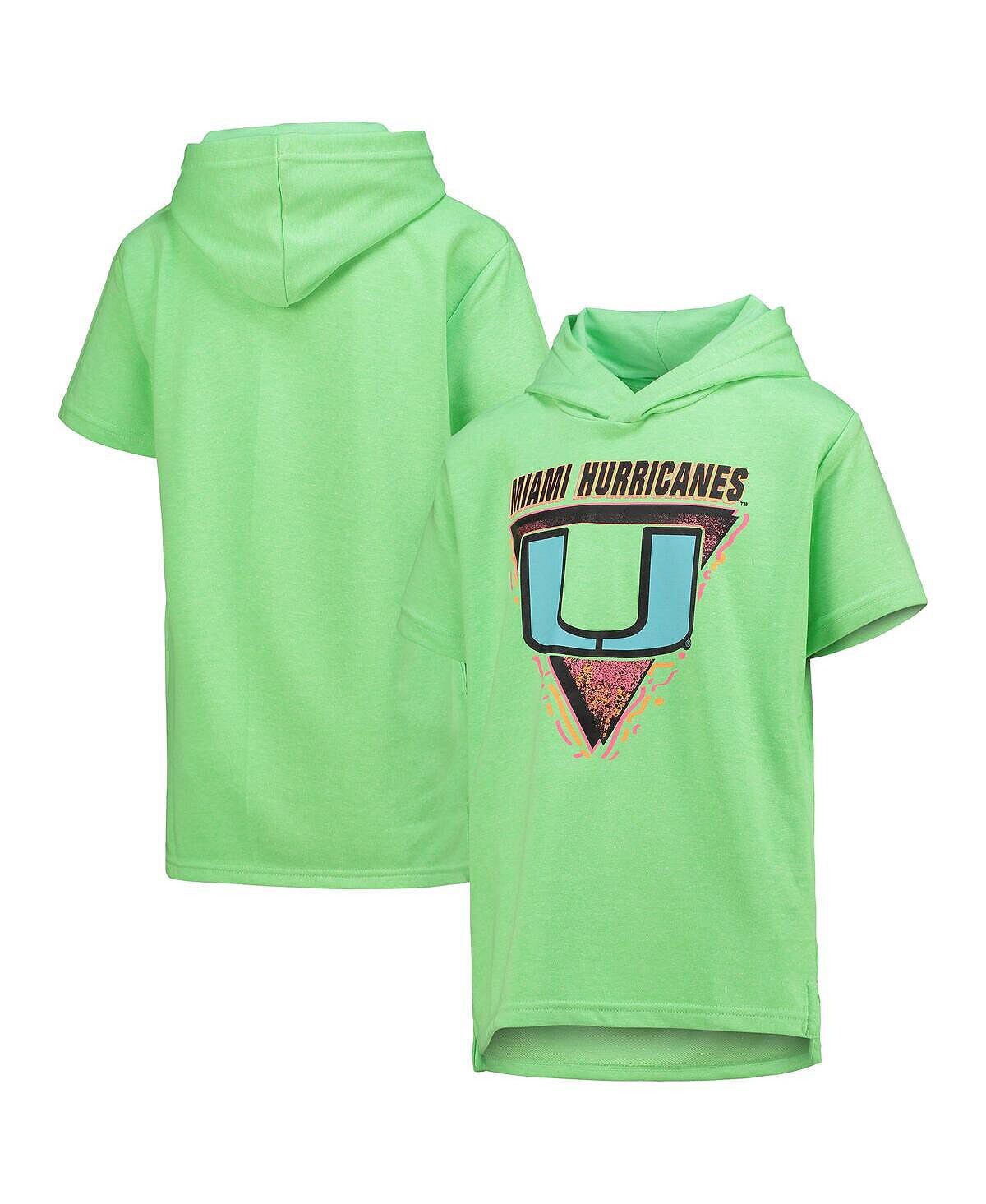 

Футболка с капюшоном Big Boys Green Miami Hurricanes Game On Neon Daze Outerstuff