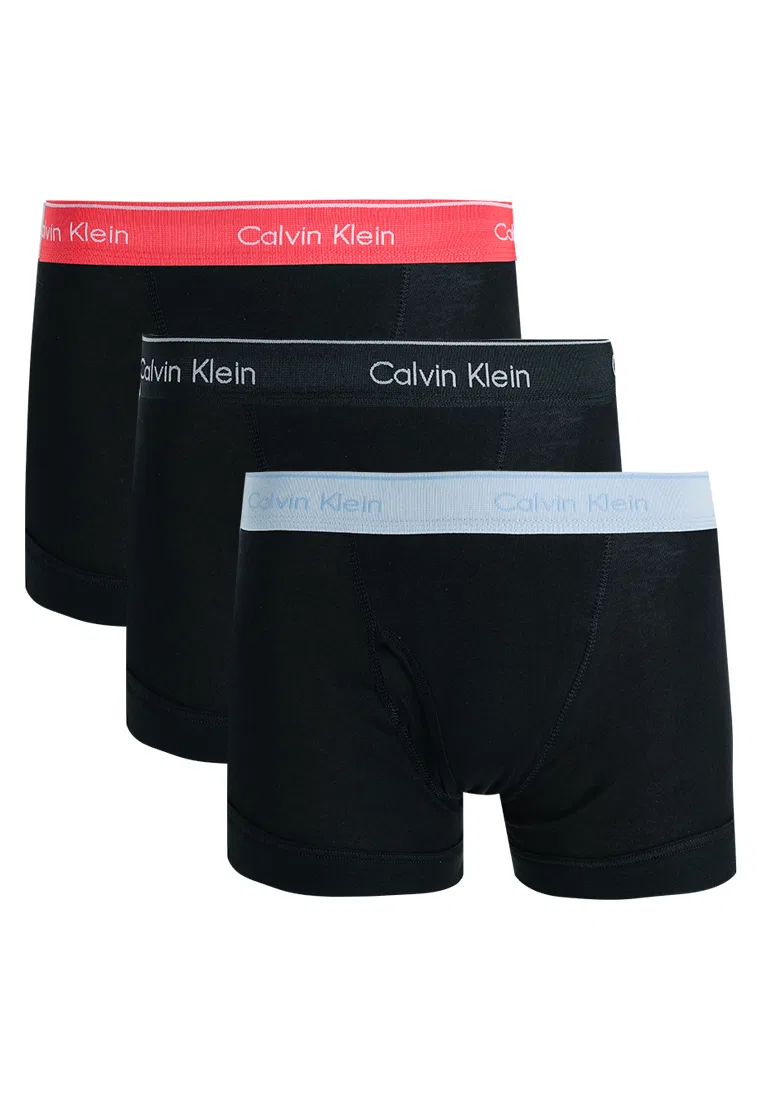 Трусы, 3 штуки в упаковке, Trunks Calvin Klein, мультиколор