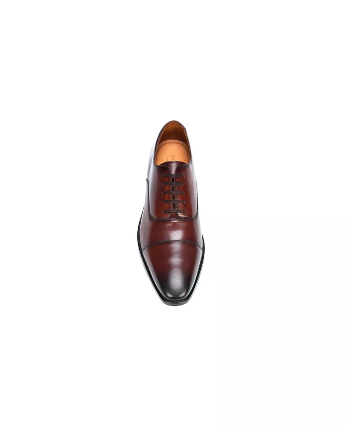 Мужские классические оксфорды Bill Cap Toe из кожи Anthony Veer, коричневый — фото 3