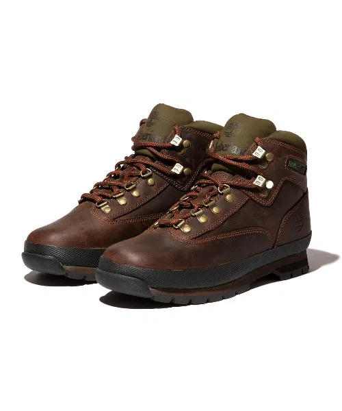 Ботинки Timberland Euro Hiker Leather из натуральной кожи, темно-коричневый