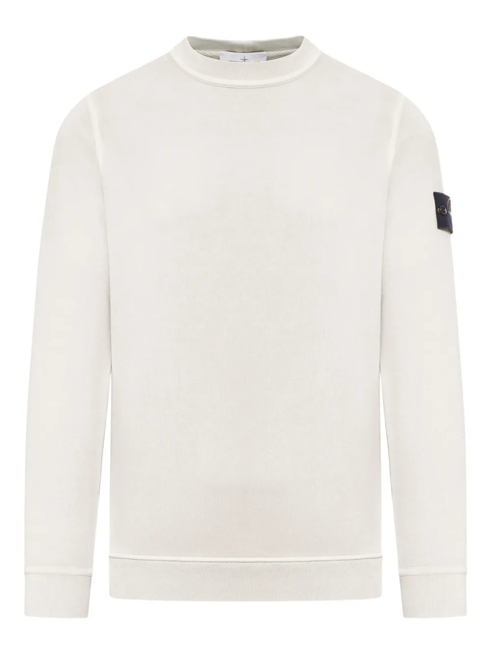 

Свитшот с круглым вырезом и логотипом-компасом Stone Island, бежевый